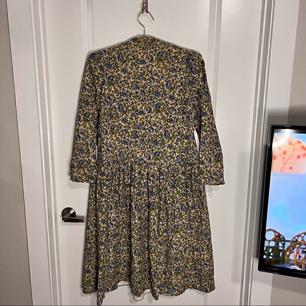 VINTAGE J. Jill Corduroy Floral Button Front Dress - Picture 6 of 14